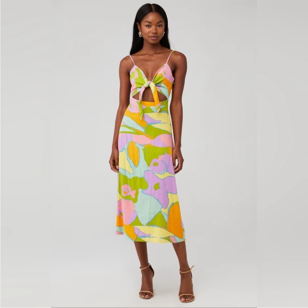 Show Me Your MuMu Vibrant Floral Midi Dress